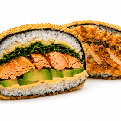 Salmon Grill Sushi Burger